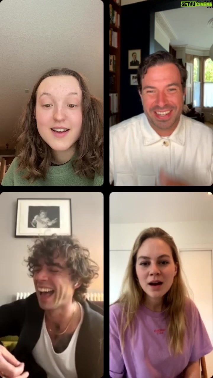 Bella Ramsey Instagram - GRAPES 🍇 this was a chaotic mess. But so fun. Becoming Elizabeth is out now, go and watch us all have the best best time. Thanks for joining and making us howl.