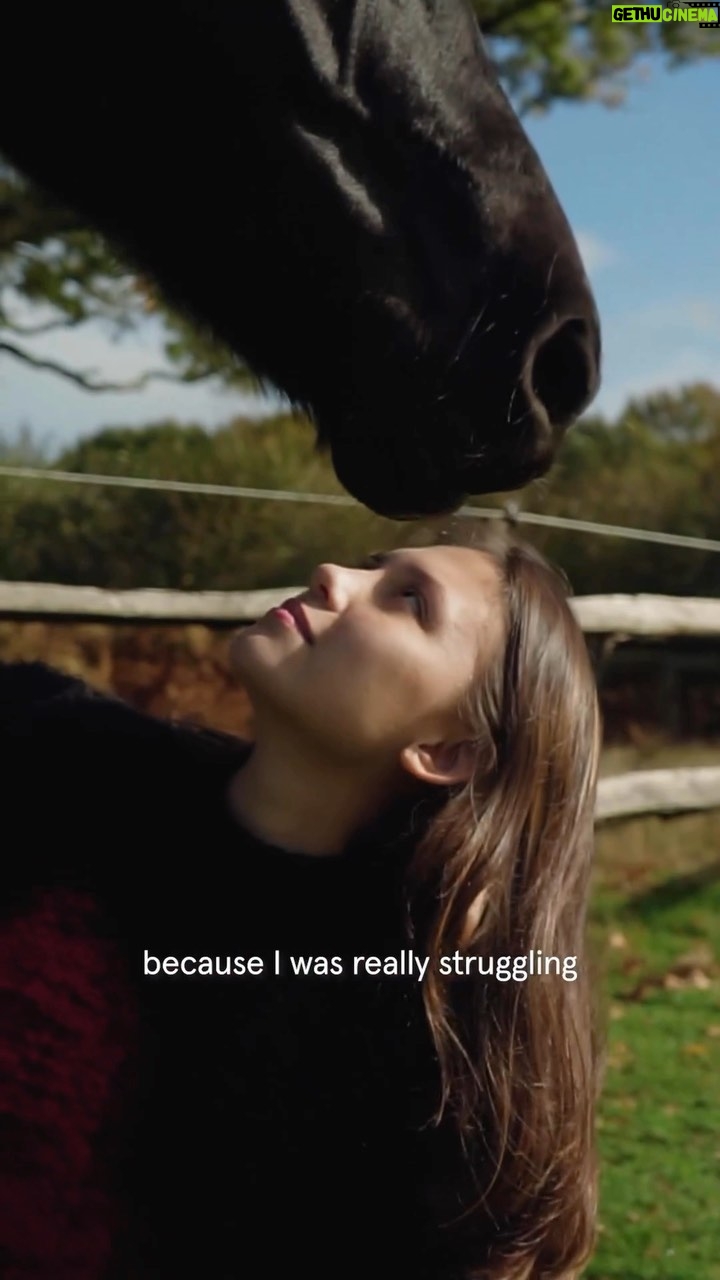 Beth Behrs Instagram - I love this so much @stellamccartney @deepakchopra . Horses heal my #anxiety - there's nothing I believe in more then the therapeutic modalities of equine therapy. Life changing. @thechoprafoundation @neveralone.love @operationcentaur