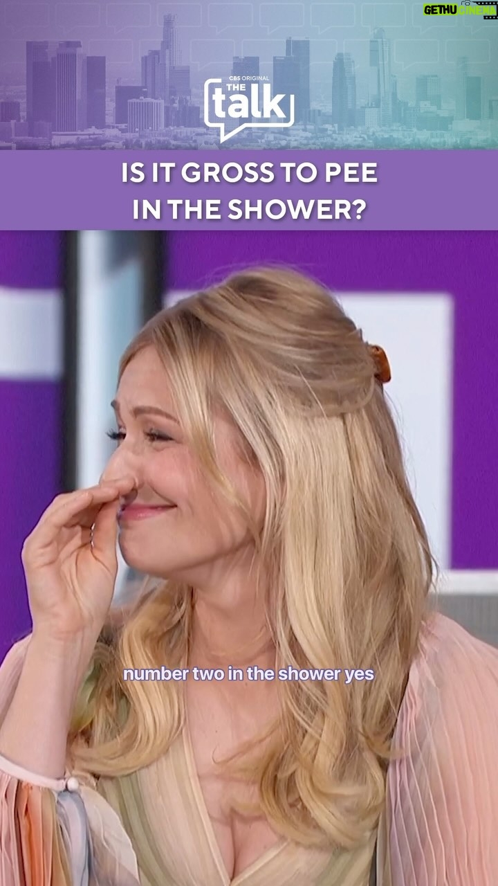 Beth Behrs Instagram - Leave it to @mrjerryoc to take it too far 😂 Comment who’s side you’re on for this one! #bethbehrs #debate #pee #shower