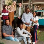 Beth Behrs Instagram - Seven seasons and counting with my best friends and tv family. @theneighborhood can't wait to bring you a new season this fall ! Also look how much @hank_greenspan has aged over these 7 years eeeesh 🤪 @cedtheentertainer @iammaxgreenfield @tichinaarnold @sheaunmckinney @mrmarcelspears