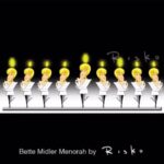 Bette Midler Instagram - One last night to light those lights. Happy Hanukkah! Thanks @riskonyc for this wonderful art!
