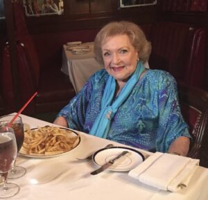 Betty White Instagram - The time has come.  We’ll be shutting down comments.  I hope you’ll stay tuned for updates and posts and Betty’s legacy and future plans, but the job of explaining and policing has grown too time consuming.  Here’s a pic of Betty enjoying two of her favorites - French fries and Diet Coke.  Simple things made her so very happy.  Cheers to finding the pleasure in simplicity!