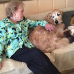 Betty White Instagram – We don’t want to miss out on International Dog Day so here is a personal favorite… Betty displaying “anger” when her beloved Pontiac jumped up on the couch with her because he didn’t want to go to the groomer 😁. In reality – nothing made her happier than cuddles with Ponti. ❤️❤️❤️