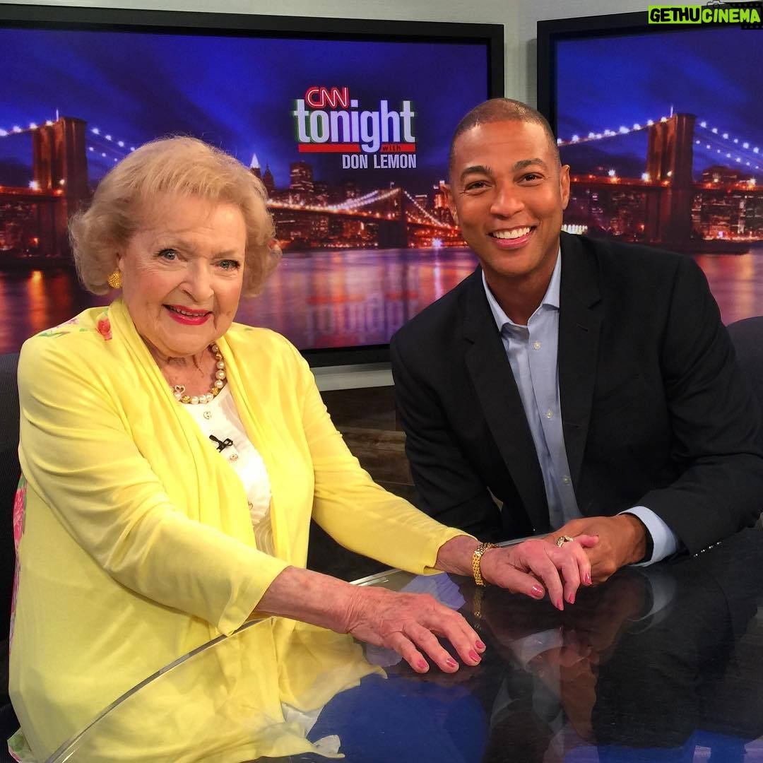 Betty White Instagram - Always fun to reminisce when you’re sitting with someone this good looking. It’s on CNN Tonight at 10p ET. #EightiesCNN