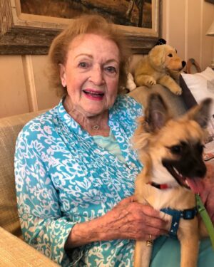 Betty White Instagram - Sophie grew up and continued to be “mascot” even when the pandemic hit and Betty was staying home and staying safe.