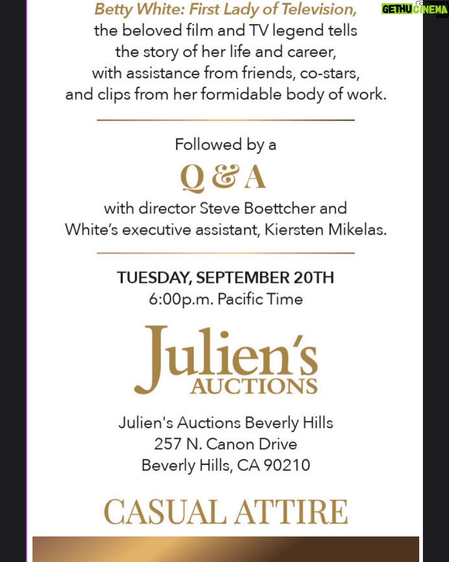 Betty White Instagram - Will I see any of you there????