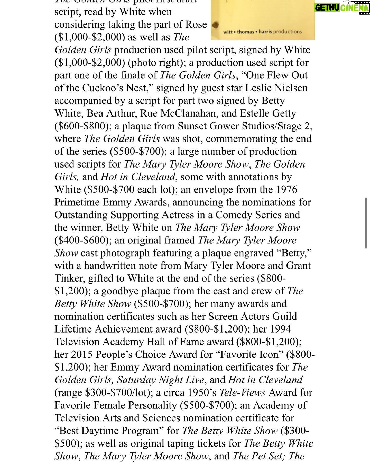 Betty White Instagram - Friends, I am so honored to have been able to assist in the curating of these treasured items for the upcoming auction. While, I’m processing many, many feelings, my heart is full knowing that this event is all a part of a plan to continue Betty’s wonderful legacy. Her kindness will carry on and her loving care of the animals and the planet will be felt long into the future. I hope to be able to share special stories of highlighted items in the weeks and months to come. The auction is truly a celebration of her life. And I’m driving everyone crazy insisting that the stories are accurate and that Betty is truly honored 😀. I have also been working with her estate on some other really wonderful things that I’m hoping to announce in the coming weeks/ months. Betty’s legacy continues and her kindness will be ongoing.