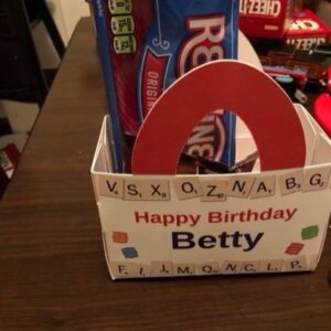 Betty White Instagram - Betty LOVED games!  For her 96th Birthday we surprised her with  scrabble-themed party.  So much fun!