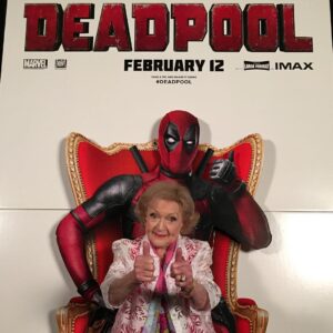 Betty White Instagram - I just love @vancityreynolds... check out his new movie #Deadpool.