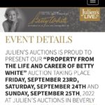 Betty White Instagram – Lots of feelings today… take a look at all of the special items and memories at Juliensauctions.com
