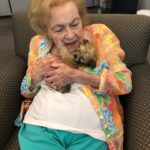 Betty White Instagram – Happy Monday!  Happiness is… a snuggly puppy.