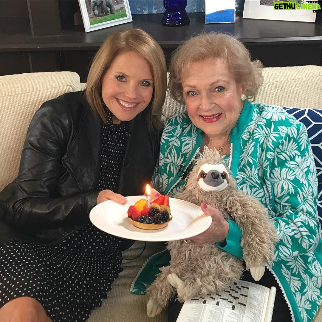 Betty White - 90.8K Likes - No better way to kick off 95 than with a visit from my dear friend, Katie Couric.