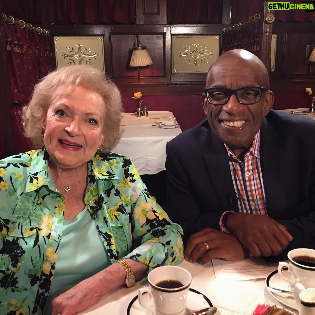 Betty White - 42.2K Likes - It's always a good day when you start it off by having breakfast with a great guy! Watch us soon on @todayshow.