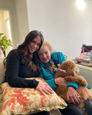 Betty White Instagram - These two DEFINITELY left footprints on each others’ hearts.  And the heart pendant that Betty always wore was a gift from the beautiful (inside and out) Jennifer Love Hewitt.  She visited our office with her sweet pup, Maddie.  It was a true love fest.