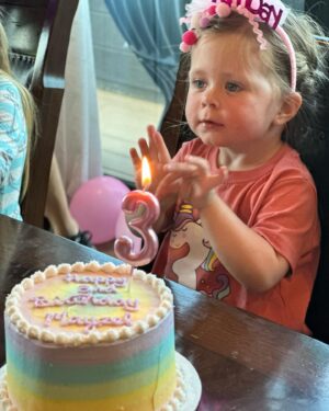 Beverley Mitchell Instagram - Today we celebrated our @littlemissmayzie and her big 3! A day all about family! #thisisthree