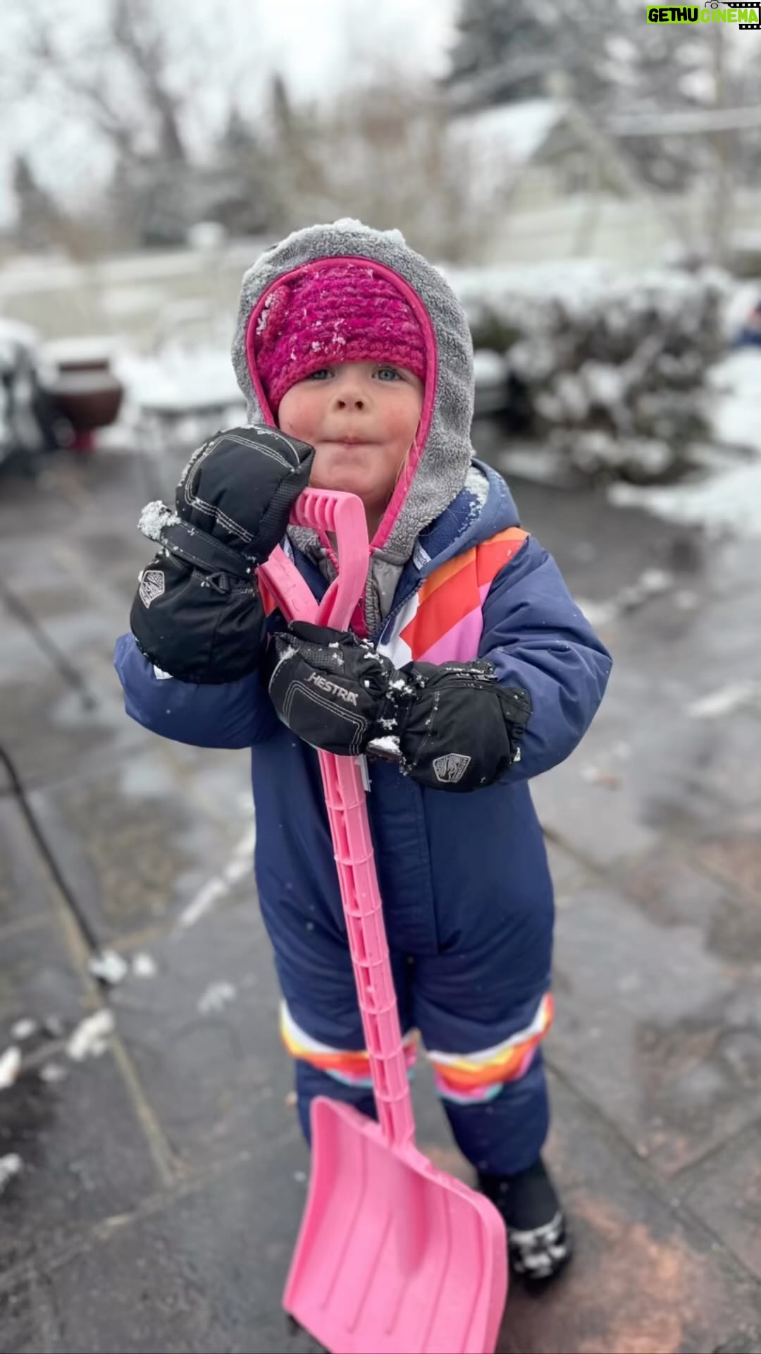 Beverley Mitchell Instagram - A Christmas wish come true! Fresh snow for the littles! A fun day indeeed! #winterwonderland #letitsnow we are a true @tipsyelves family! Going to have to upgrade our suits! Sad to be growing out of them.