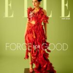 Bhumi Pednekar Instagram - #ELLEDigitalCoverStar: The marquee lights flicker on, and @bhumipednekar’s celebrity persona switches into place with an inaudible click. Her caramel-hued tresses have been finger-combed to affect a just-hopped-out-of-the-shower charm. Her eyelids have been fleetingly kissed by the dainty hues of blush pink. To the world, she appears at ease as she arches her petite frame this way and that to catch the light. But as she crosses her arms, the curtain slips for a minute to reveal an aching halo of vulnerability lining the depths of her pupils. These are eyes that have stared vacantly at the ceiling on sleepless nights to comprehend the towering monolith of climate change and the seemingly minuscule role she might play in paving the path towards a more sustainable future. “I was very young when I first learned about climate change, and it used to cause me a lot of anxiety,” she recalls. Head to the 🔗 in the bio to read about her journey towards sustainability. _________________________ On @bhumipednekar: Scarlet inferno gown by @vaishalisstudio. Vintage Valentino chunky rose earrings by @viangevintage _________________________ ELLE India Editor: @aineenizamiahmedi Photographer: @hunar.daga Fashion Editor: @zohacastelino Asst. Art Director: @mount.juno__ Cover Design: @saaksh.i Fashion Assistant: @komal_shetty_ (styling) Words: @words.by.hasina Hair: @sonam_hw Makeup: @eshwarlog Bookings Editor: @alizaafatmaa Assisted by: @nirali_p1(styling), @jasleen.narang (bookings) Production: @ikp.insta Artist’s Reputation Management: @yrf _________________________ #ELLEIndia #CoverStar #ELLE #BhumiPednekar