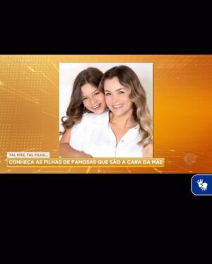 Bianca Castanho Instagram - Um pedacinho de uma matéria da @tina_roma que foi ao ar no jornal @falabrasil da @recordtvoficial, falando sobre a semelhança entre mães e filhas! O que vocês acham?! A Cecília é a minha cara mesmo?!! 🥰👭🏼💞 #talmaetalfilha