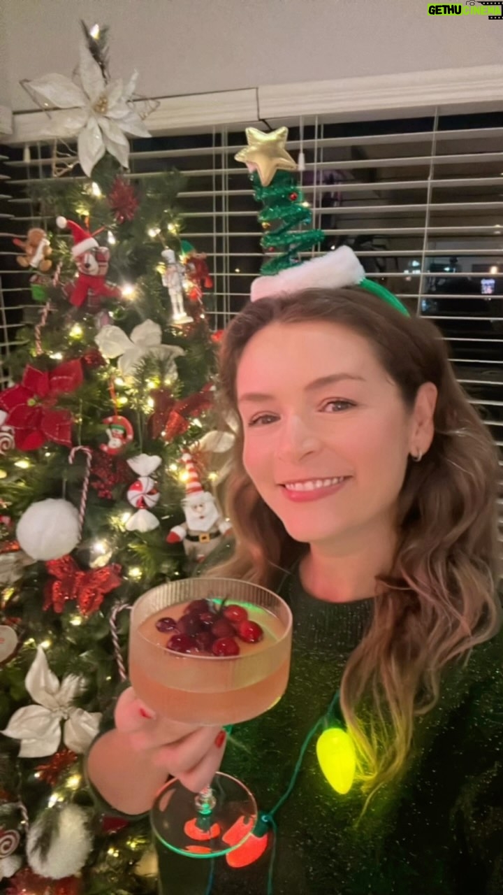 Bianca Castanho Instagram - Have a Holly Jolly Christmas… 🎼🍾🍹🎄 Sugestão de um drink lindo e delicioso para fazer no Natal! Eu coloquei em uma forminha de gelo: .Cranberries (usei essa fruta porque é muito tradicional por aqui nessa época do ano, mas você pode substituir por frutas vermelhas ou uva roxa) .Misturei um pouco de suco de cranberry e um pouco de suco de laranja .Alecrim (deixar a ponta do raminho para fora) Depois de congelado, colocar o gelo em uma taça e acrescentar espumante. Fica lindo e uma delícia!!! #drinkdenatal #christmasdrinks