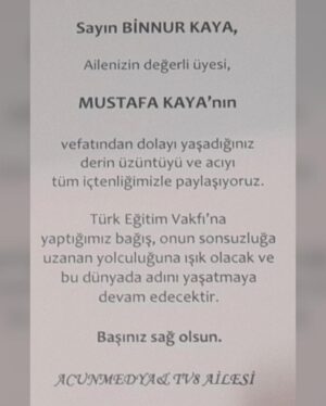 Binnur Kaya Instagram - Sıcağı sıcağına elim gitmedi,yazamadım...Arayan soran,paylaşan,yalnız bırakmayan herkese,tüm dostlara...ailem adına da sonsuz teşekkürlerimizle...Var olun...