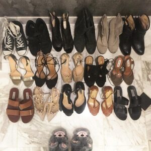 Blair Fowler Instagram - 16 pairs of shoes, 3 days in Vegas, 2 best friends, and 1 pair of mouse slipper socks. What is wrong with this equation? Tag a friend who always over packs!