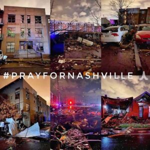 Blair Fowler Instagram - Thank you so much for reaching out to check on my friends, family and myself. I was awoken around 12:45 am to sirens ringing throughout my city and an alert going off on my phone that said I was in a tornado zone and to seek shelter immediately. I looked out my window and saw a huge, hazy tornado ripping through this city that I call home. I grabbed Teddy and rushed into my buildings hallway (no windows) and made my way to the lower level mail room. Lots of us were just huddled together with our pets while watching the radar on our phones. Special shoutout to the employees at my building. We were all scared but they kept so calm and reminded us that we were in the safest place in the building. At one point, a lady who works at the front desk (I wish I knew her name, I will find out) answered a phone call and said, “Yes- we’re ok. Oh. oh. That’s only a couple blocks away. Ok. Thank you.” We prepared for the worst but luckily our building was spared. My prayers are with you, Nashville. 
According to nashvillescene.com “Hands On Nashville is working with Metro's emergency operations center to develop a list of volunteer opportunities. The number of people wanting to help is severely slowing down HON's volunteer sign-up page, but they are working with their web host to get the site running more smoothly. Check back periodically.

Folks wanting to donate money can do so through the Community Foundation of Middle Tennessee's Middle Tennessee Emergency Response Fund. 
Donations of items should go to the Community Resource Center. The CRC is particularly seeking personal hygiene items, bleach, trash bags, gloves and box cutters.

Shelters are open at Centennial Sportsplex and East High School. In addition, the Tennessee Department of Commerce and Insurance is opening a mobile claims unit with insurance providers at the Sportsplex.” If you have anymore information on where we can volunteer or take donations, please leave them in the comments 🙏🏻