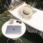 Blair Fowler Instagram - Vacay vibes at today’s home office ☀️ Are y’all soaking up this sun and enjoying the heat? I sure am! P.S. I found these sunglasses on amazon for only $10! I’ll link them in my story 🕶