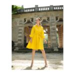 Blanca Soto Instagram - Amarillo es el color de la suerte 💛✨ Toda la suerte para este fin de semana 💫💫💫#EraofHerrera #fridayvibes #teamsoto #gratitud #happy #infinito #yellowdress #hair #beauty #makeup #smiles #outfitoftheday #photoshoot