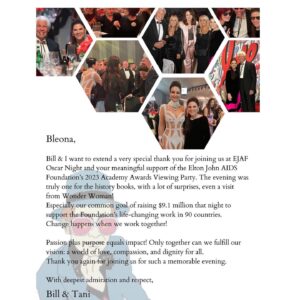 Bleona Instagram - Dear @tani_austin thank you so much from my heart for the lovely note 🤍! 
The evening was truly one for the history books - especially our common goal of raising $9.1 million that night, to support the @ejaf foundation's life-changing work in 90 countries.
You are a #ROCKSTAR 🌟🙏🏻