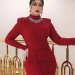 Boussy Instagram - ❤️❤️ MUA: @dinaelkasheff Hair: @haithamdahab00 Dress: @alexandrevauthier Shoes: @louboutinworld Photo: @ibrahim_el_atta