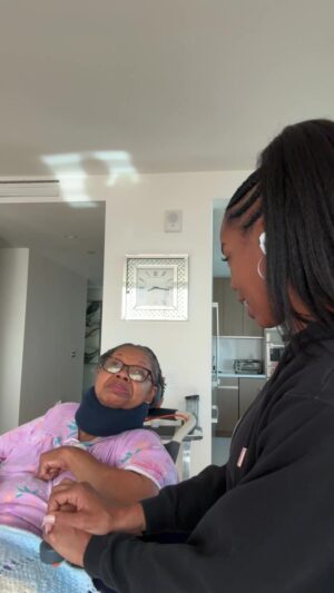 Brandee Evans Instagram - I literally prayed & cried myself to sleep over her last night. Thank you @thenerdyneurologist for being there last night and being honest! 🙏🏾🤗 

God knew I needed to hear her voice before I left town today. The joy I feel is unexplainable! She may not be able to talk to me tomorrow, but I’m holding on to today! 🫶🏾
She keeps saying “You’re going to practice” because that was my life growing up. I was always going to “Dance practice.” She remembers that. 🥹🙏🏾So when I leave she thinks I’m going to “Practice” hehe 

Ignore the dang synch. It was off due to having in my AirPods. 🤦🏽‍♀️

Happy Caregiver’s Appreciation Month!

#CaregiverStrong #Caregiver #CaregiverSupport #MultipleSclerosis #Alzheimers #CaregiverAppreciation #Caregivers #EndAlz