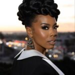 Brandee Evans Instagram - Thank you for having us @criticschoice 🖤 📸Photographer @kellybalch 📸 @michaelrowephoto Fashion stylist: @mickeyboooom Dress: @jovanalouis Shoes: @jessicarichofficial Jewelry: Vintage @halston Hair: @stylesbydavonte Makeup @hotlikefirre Skin: @the_atlanta_aesthetician Nails: @angel_nailsla #CCCelebration #CriticsChoice #NaturalHair #naturalhairstyles