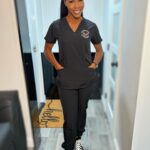 Brandee Evans Instagram - ***AVAILABLE NOW on Shop.BrandeeEvans.com*** Hey y’all! November is #CaregiverAppreciation month! What do you all think about my new “Caregiver Strong” scrubs? Yes they have stretch in them so they are super comfy! Let me know if you’d like me to offer these for the holidays! Love, Brandee & Momma 🫶🏾 #Caregiver #CaregiverStrong #MultipleSclerosis #Alzheimers