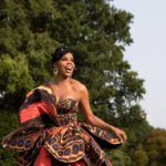 Brandee Evans Instagram - #Freedom 🦋 Happy #Juneteenth! Thank you @starz @starztakethelead @whitehouse for the invite. It meant the world to share this experience with my father. Stylist @ashleyseanthomas Hair @hairbysashamari Makeup @stylemyface Dress @forthestarsfashionhouse Earrings @shopkhoi Shoes @viviennewestwood Tailoring @shawnte_elizabeth #WhiteHouse #happyjuneteenth #Pvalley #Starz