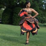 Brandee Evans Instagram - #Freedom 🦋 Happy #Juneteenth! Thank you @starz @starztakethelead @whitehouse for the invite. It meant the world to share this experience with my father. Stylist @ashleyseanthomas Hair @hairbysashamari Makeup @stylemyface Dress @forthestarsfashionhouse Earrings @shopkhoi Shoes @viviennewestwood Tailoring @shawnte_elizabeth #WhiteHouse #happyjuneteenth #Pvalley #Starz