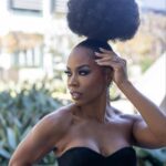 Brandee Evans Instagram - Thank you @aafca awards 🖤 📸 @kellybalch Fashion stylist: @mickeyboooom Outfit: @jovanalouis Jewelry/Bag: @alexisbittar Shoes: @nalebe_official Hair: @stylesbydavonte Makeup: @hotlikefirre Nails: @angel_nailsla Skin: @the_atlanta_aesthetician #AAFCA #AAFCAawards #Pvalley #NaturalHair #naturalhairstyles