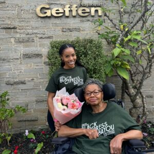 Brandee Evans Instagram - I’ll remember this day for the rest of my life. Thank you God.

When I was first told about this play, the first thing I thought was, “My momma will get to see me act!” TV isn’t the same. Because of the #Alzheimers, it confuses momma at times when she sees me on tv.  Most days she thinks I’m back in high school headed to “Dance Practice.” 

So today, at @geffenplayhouse she was able to see what I really do IN PERSON. 🥹🙏🏾

There aren’t words to explain how I feel. I’ll just say I’m GRATEFUL. Growing up momma was called “Lady Di” by some. Today she got to see me play the role of “LADY.” 🥹

Momma and my aunt Carolyn (who is one of my beautiful ancestors on the Tree in the play) used to take me to the theatre in Memphis, Tennessee.  This felt full circle with them both with me.  I’m so so grateful I was able to have this moment with my momma. 

Thank you Geffen Playhouse for all of your kindness and accommodation for my momma and her caregiver today. 

Momma loved the show and wants to see it again. What have I started?! Welp… I guess I need to be on more stages so I can perform for my momma. 🫶🏾🤗 🎭 

#BlackCypressBayou