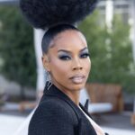 Brandee Evans Instagram - Thank you @aafca awards 🖤 📸 @kellybalch Fashion stylist: @mickeyboooom Outfit: @jovanalouis Jewelry/Bag: @alexisbittar Shoes: @nalebe_official Hair: @stylesbydavonte Makeup: @hotlikefirre Nails: @angel_nailsla Skin: @the_atlanta_aesthetician #AAFCA #AAFCAawards #Pvalley #NaturalHair #naturalhairstyles