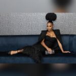 Brandee Evans Instagram - Thank you @aafca awards 🖤 📸 @kellybalch Fashion stylist: @mickeyboooom Outfit: @jovanalouis Jewelry/Bag: @alexisbittar Shoes: @nalebe_official Hair: @stylesbydavonte Makeup: @hotlikefirre Nails: @angel_nailsla Skin: @the_atlanta_aesthetician #AAFCA #AAFCAawards #Pvalley #NaturalHair #naturalhairstyles