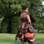 Brandee Evans Instagram - #Freedom 🦋 Happy #Juneteenth! Thank you @starz @starztakethelead @whitehouse for the invite. It meant the world to share this experience with my father. Stylist @ashleyseanthomas Hair @hairbysashamari Makeup @stylemyface Dress @forthestarsfashionhouse Earrings @shopkhoi Shoes @viviennewestwood Tailoring @shawnte_elizabeth #WhiteHouse #happyjuneteenth #Pvalley #Starz
