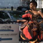 Brandee Evans Instagram - #Freedom 🦋 Happy #Juneteenth! Thank you @starz @starztakethelead @whitehouse for the invite. It meant the world to share this experience with my father. Stylist @ashleyseanthomas Hair @hairbysashamari Makeup @stylemyface Dress @forthestarsfashionhouse Earrings @shopkhoi Shoes @viviennewestwood Tailoring @shawnte_elizabeth #WhiteHouse #happyjuneteenth #Pvalley #Starz