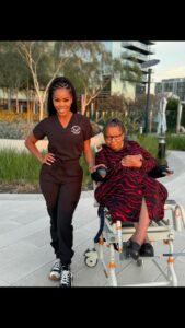 Brandee Evans Instagram - Happy Caregiver’s Appreciation Month! Pre-Orders for the “Caregiver Strong” scrubs are available now. 🫶🏾YES, We have T-shirts and hoodies too Shop.BrandeeEvans.com #CaregiverStrong #Caregiver #CaregiverSupport #MultipleSclerosis #Alzheimers #CaregiverAppreciation #Caregivers #EndAlz