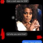Brandee Evans Instagram - I’m about to use this on my nephews when I get a text again… 👀 lol 😂 You’re not a Whitney fan if you don’t get this… hehe