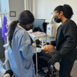 Brandee Evans Instagram - Not momma smiling all big once she got her teeth cleaned. I don’t think I have a pic of her smiling this hard with me ever! lol. She used to LOVE and I mean LOVE going to the dentist. @derrickthompsondds and staff thank you so much for your patience and kindness. . ***The doc moved his equipment in the office to accommodate my mother’s wheelchair. Y’all… he was moving furniture like it was his mom. 🥹🙏🏾THANK YOU Dr. Thompson! Candice, you were so warm, gentle, and thorough with momma. Thank you!!🙏🏾 #MultipleSclerosis #Alzheimers #CaregiverStrong