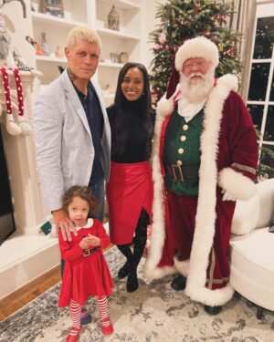 Brandi Runnels Instagram - Merry Christmas from the Rhodes and Santa... get to bed early tonight kids he's already making his rounds!