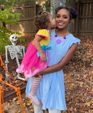 Brandi Runnels Instagram - "Just add a little fancy...and voila life's fantastique...." 👑  Fancy Nancy, her bestie Bree and a couple of dogs that don't really belong 😂👻🎃 #happyhalloween