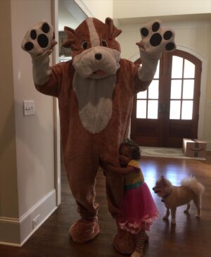 Brandi Runnels Instagram - "Just add a little fancy...and voila life's fantastique...." 👑  Fancy Nancy, her bestie Bree and a couple of dogs that don't really belong 😂👻🎃 #happyhalloween