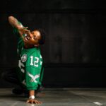 Bre-Z Instagram - HOMETEAM. 🦅 - Such an honor to be photographed by @jonathanmannion and to be chosen to represent the city that birthed me @philadelphiaeagles Thank you 🫶🏾 - @mitchellandness X @nfl - S/O @rcunninghamng the legend.