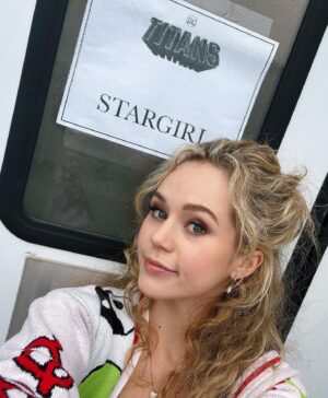 Brec Bassinger Instagram - Stargirl is suited up again. 💛⭐️ (Thanks Titans for letting me crash) 
Xo.