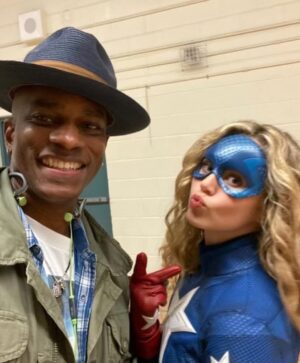 Brec Bassinger Instagram - Stargirl is suited up again. 💛⭐️ (Thanks Titans for letting me crash) 
Xo.